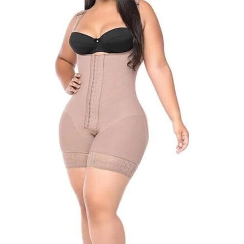 WomenS Bodyshaper Butt Lifter Hook And Eye Closure Open Bust Tummy Control Adjustable Wide Shoulder Strap Lace Shapewear