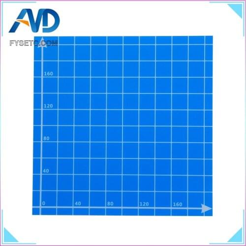 1pc 220x220mm Blue Frosted Heated Bed Sticker Printer Form Build Sheets Grid Build Plate Form Sticker For Tarantula Anet Ender 5