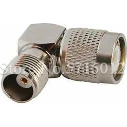 2pcs TNC-JKW TNC Male Head Turn to Famale Head Socket Connector Converter 90 Degree Right Angel RF Adaptor