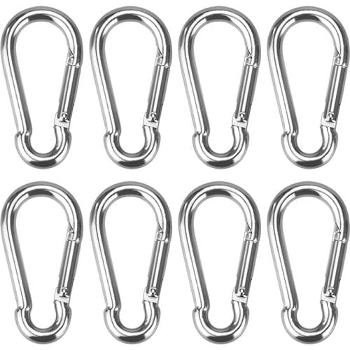 20pcs Mini Alloy Carabiner Snap Hook Spring Carabiner Clip Keychain Outdoor Camping Climbing Hiking D-ring Buckle Tools Keychain