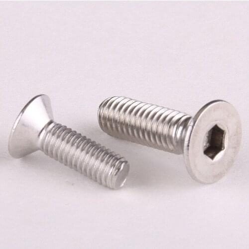 25PCS Authentic 304 Stainless Steel Countersunk Head Allen Screw Flat Head Bolts M4 * 14
