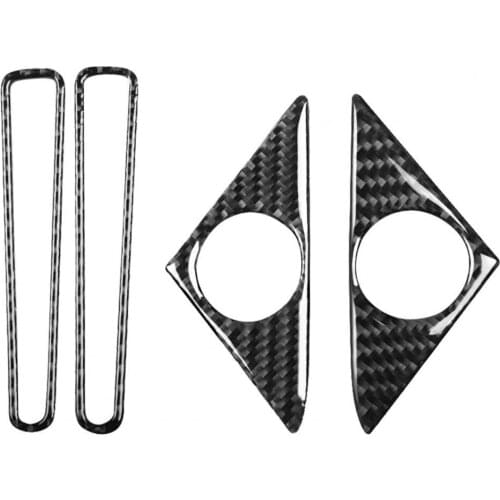 4Pcs/Set Interior Door Air Vent Panel Trim Portable Decorative Carbon Fiber Door Speaker Panel Trim Sticker for Nissan GTR R35 2