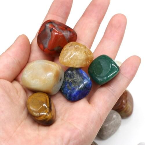 20-25mm Decoration Massage Ball Rose Quartz Lapis Lazuli Crystal Healing Irregular Stone Natural Reiki Gemstone Trinket DIY 5PCS