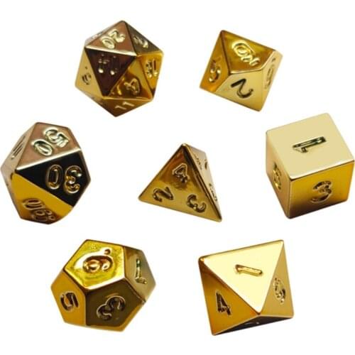 7Pcs/Pack Different Number of Faces Acrylic Dice Game Props Educational Toys Children Multi-faceted Digital Dice