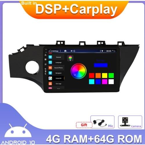 10inch Car Multimedia Player For Kia K2 2017-2019 Double 2 Din Car Stereo GPS 4GB+64GB Carplay DSP Camera RDS USB DAB OBD SWC