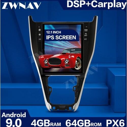 PX6 4+64G Tesla Style Big Screen Android 9.0 Car Multimedia Player For Toyota Harrier 2013-2019 GPS Audio Radio stereo head unit
