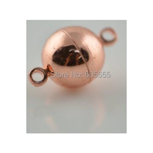 12mm Shiny Rose Gold Color Round Earth shape Magnetic Clasps Jewelry Findings
