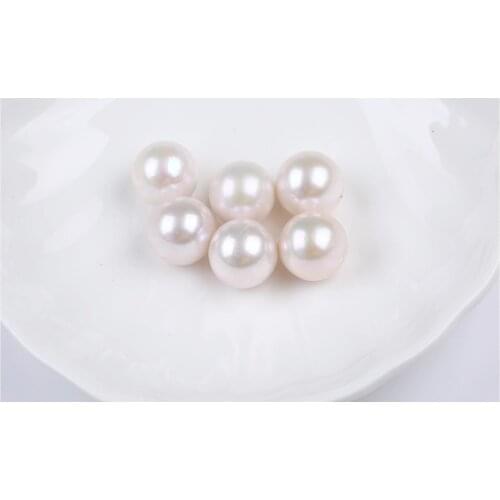 Natural Freshwater 11-11.5mm Round Shape Loose Jewelry Pearl Beads No Holes