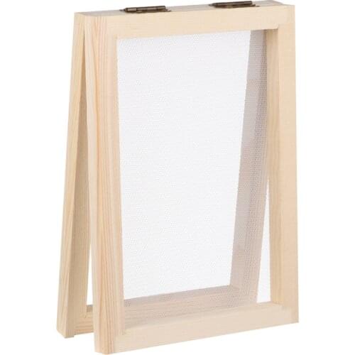 Multi-size Wooden Papermaking Mould Frame Dried Flowers Handcraft Mesh Mold DIY Papermaking Paper Making Screen