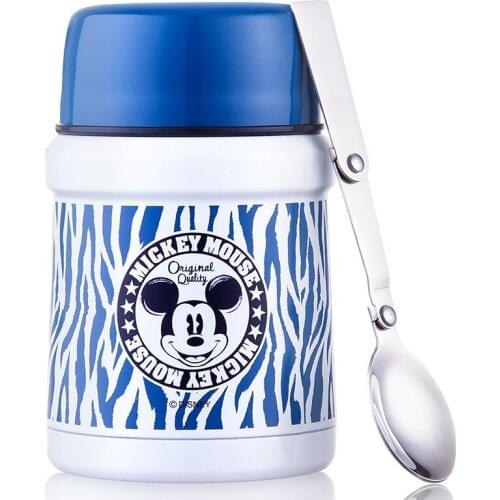 Disney Stainless Steel Cup Student Childrens Insulation Box 450ml With Spoon School Water Bottles For Kids 2021