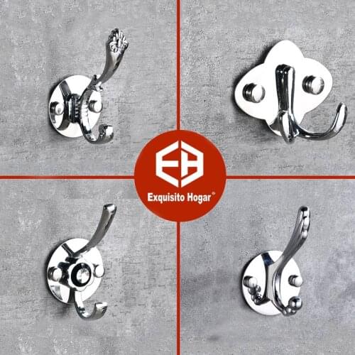 European Stainless Steel Hook Single Chrome Hook Cap Hook Wall Hanging Hole Dressing Room Hanger Hook Door Living Room