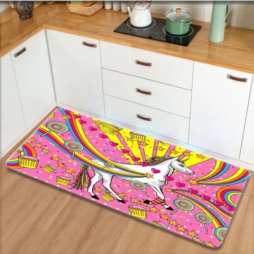 Doormat for Entrance Door Indoor Striped Cartoon Kitchen Area Rugs Anti Slip Bedroom Carpet Door Bath Floor Mat 40x120
