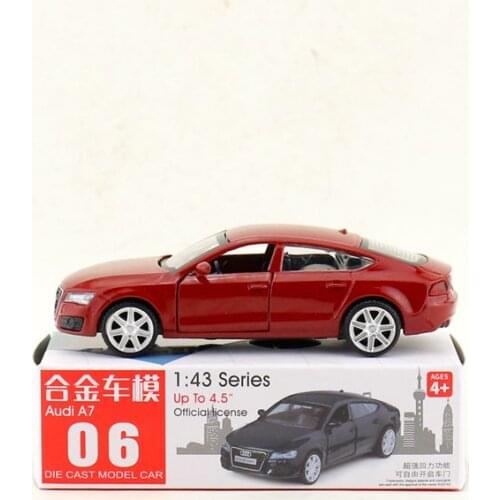 Box gift model,High simulation 1:43 alloy pull back AUDI A7 model cars,Original packaging,selling toys,free shipping