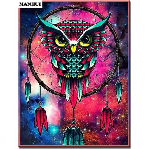 NEW Diamond Cross Stitch Painting Diamond Embroidery Square Diamond Mosaic Picture Home Decoration Animal owl MH082