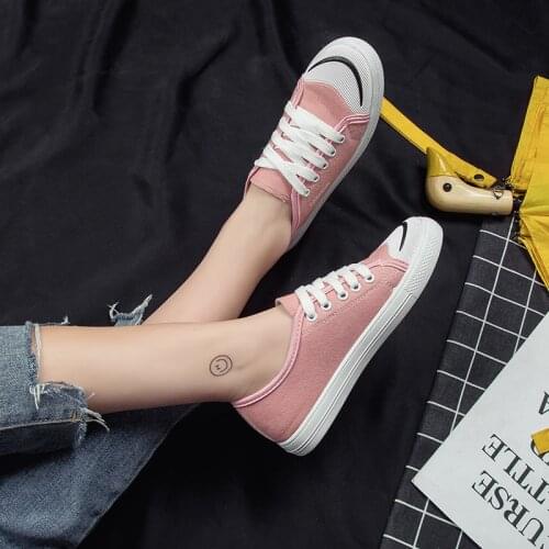New Canvas Sneakers Women Shoes Fashion Sneakers Female Flat Casual Shoes Designer Chaussures Femme Sapato U12-75