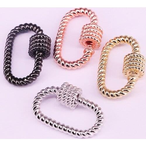 Wholesale 6Pcs, Oval shape Connector Clasp, Lock Carabiner, DIY Jewelry Findings