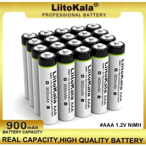 2-20PCS LiitoKala AAA NiMH 1.2V Rechargeable Battery 900mAh Suitable for toys, mice, electronic scales, etc