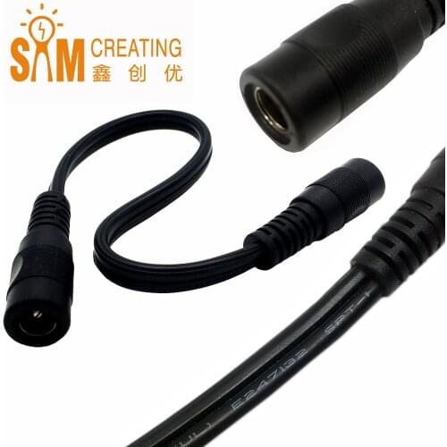 5Pcs 18AWG female to female dc Power flat Cable Extensions Plug Cable for Led Strip IP Camera Power Supply AC DC Adapter