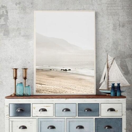 Coastal Landscape Photography Poster Beach Wall Art Prints Nordic Decoration Painting Scandinavian Picture Living Room Decor