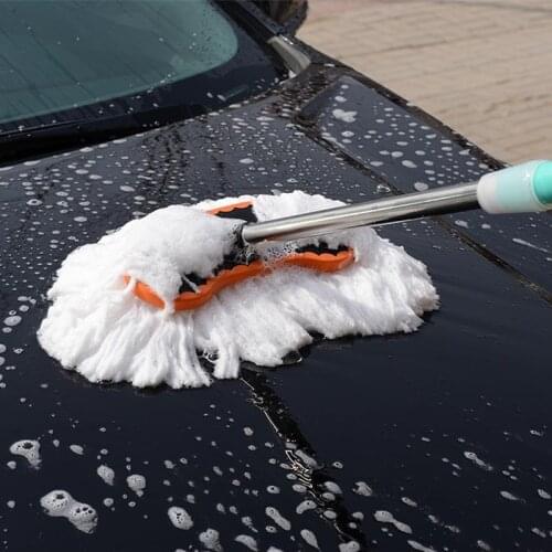 Car wash brush Adjustable telescopic rod wiping mop Car cleaning tool Car supplies