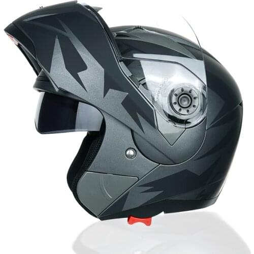 Jiekai helmet mens motorcycle full-cover off-road helmet double lens sun-proof face helmet four seasons riding helmet 105