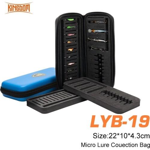 Kingdom Fishing Bags 155g 20*10*4.3cm Waterproof High Strength EVA Micro Lure Box Fishing Equipment Accessories Storage Bait Bag