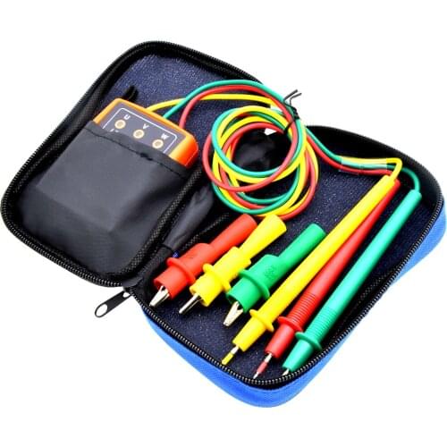Phase Sequence Tester SM852B 3 Phase Sequence Rotation Tester LED Indicator Detector Meter Tester Tool 60V~600V AC