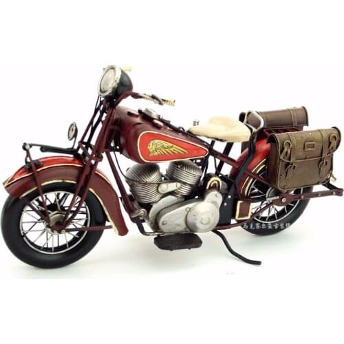 Vintage wrought iron decorative antique crafts Motorcycle locomotive Indian Bar Cafe decoration