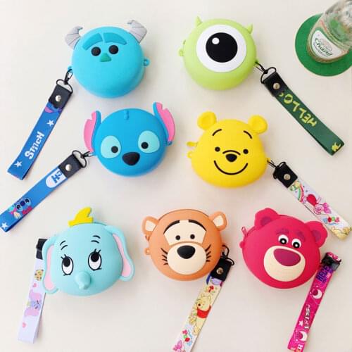 Japanese Korean Murakami Sunflower Cartoon Shoulder Bags Mini Keychain Purse Silica Gel Storgage Bag Creative Clutch Handbags