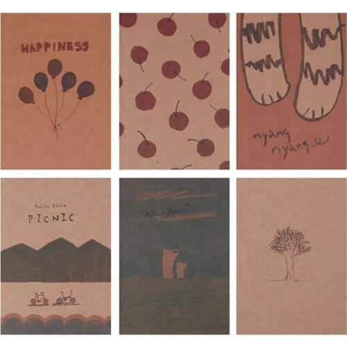 OOTDTY High Quality Random Delivery Notebook Blank Page Painting Paper Book Journal Diary Notepad Memo Pads Supplies