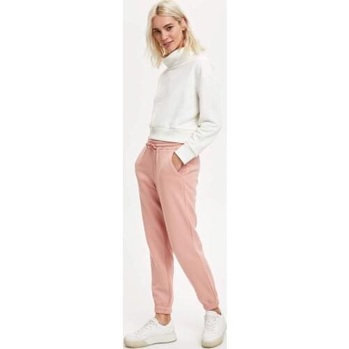 DeFacto Autumn Woman Pants & Bottom Lace-Up Relax Fit Jogger Trousers Knitted Dailywear Casual Fashion-S7375AZ20AU