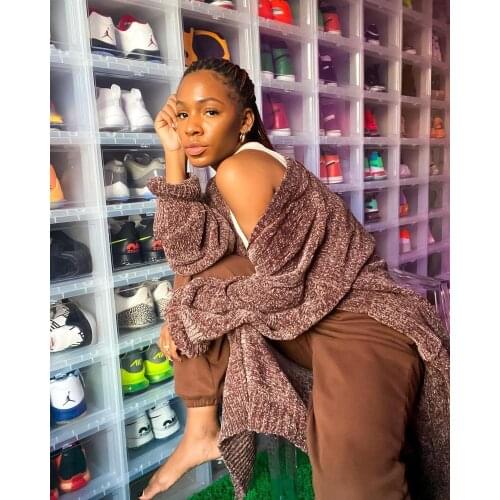 2021 Women Long Cardigan Sweater Autumn Winte Soft Knitted Sweater Jacket Loose Ladies Coat Fur Warm Oversized Retro Homewear