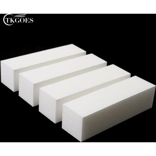 TKGOES 4 Pcs/Lot Nail Art Buffer File Block Pedicure Manicure Buffing Sanding Polish White Makeup Beauty Tools