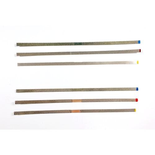 50pcs/Lot Dental Polishing Sand Strips Single Side Diamond Sanding Surface Medium/Fine/Extra Fine