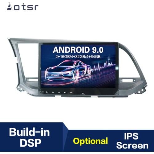 Android 9.0 IPS GPS Navigation Car DVD Player For Hyundai Elantra 2016 2017 2018 Head Unit Multimedia Player Tape Recorder