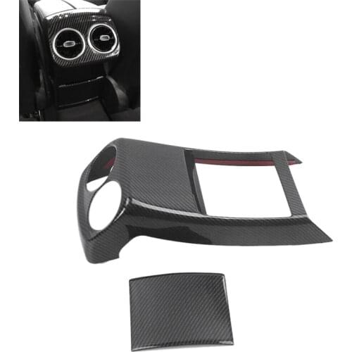 Car Carbon Fiber Central Control Armrest Box Rear Air Vent Cover for Mercedes-Benz A-Class W177 C118