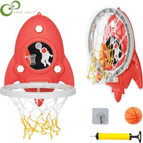 Children Wall-mounted Basketball Playing Set Basket Outdoor Sports Basket Goal Indoor Interaction Boy Kids Yard Game Toys YJN