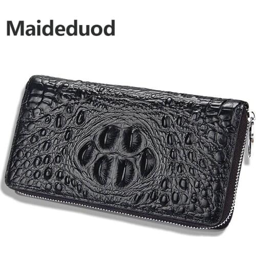 Men Women Bag Wallet Long Style Crocodile grain Leather Handbag Card ID Holders Chain Bag Crossbody Bag Handbag Party Clutch