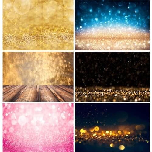 Light Bokeh Shiny Spots Glitters Photography Backgrounds Solid Color Baby Portrait Photo Backdrops Props 21606DKN-04