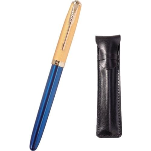 Jinhao 85 Fountain Pens Luxury Brand Metal Fine Hooded Nib 0.38mm Writing Ink Pen for School Office