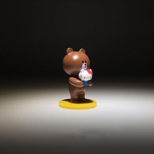 He llo Kitties lines Cooperative toys Cute doll cartoon Figure Model Ornaments Teenagers Birthday Quality Deformation Gifts