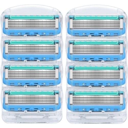 8pcs/lot Razor Blade For Men Shaving Blades Safety Blades Cassette Shaver Suit For Gillettee Fusion Proglide