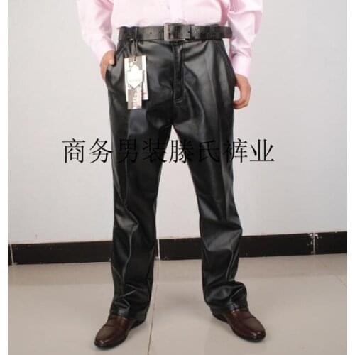 Fashion Loose windproof motorcycle leather pants men trousers pantalones hombre cargo pants for men pantalon homme straight