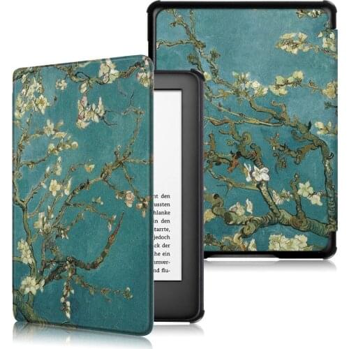 For Amazon All-new 2019 Kindle 10th Generation 6.0inch Painted Cartoon Slim Magnetic Folding Leather Flip Sleep Smart Cover Case