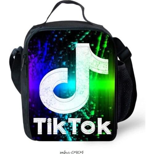 Hot Tik Tok Lunch Bag New Thermal Insulated Lunch Box Tote Cooler Handbag Bento Pouch Dinner Container School Food Storage Bags