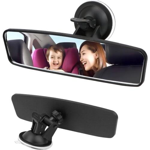 Panoramic car mirror wide-angle car rear mirror with PVC sucker clip on rear view panoramic mirrors adjustable accessories