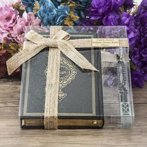 Fathers Day Gift, Quran, Luxury Essence, Rosary Gift Set of 33 - Black FREE SHİPPİNG