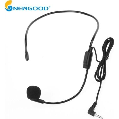 Portable Headset Microphone Wired 3.5mm Jack Condenser Microphone Mic Universal For Loudspeaker For Tour Guide Teaching Lecture