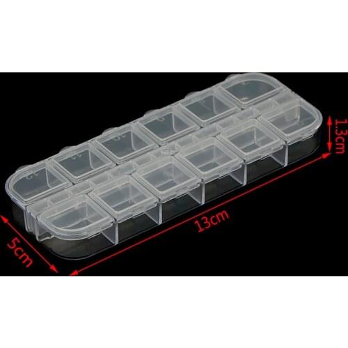 Diamond Painting Clear Storage Box Case Embroidery Cross Stitch Tool 12-Slots
