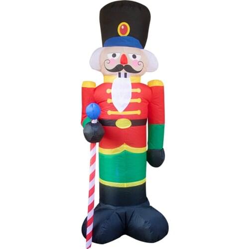 Garden Inflatable Doll Santa Claus Inflatable Nutcracker DIY Props Ornaments For Yard Decoration Giant Holiday Decoration